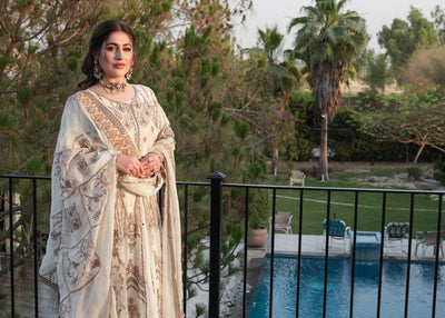 MARW-1600- Off White - Readymade Wedding Wear Outfit - Memsaab Online