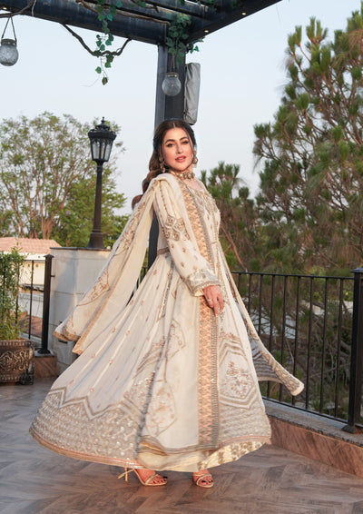 MARW-1600- Off White - Readymade Wedding Wear Outfit - Memsaab Online