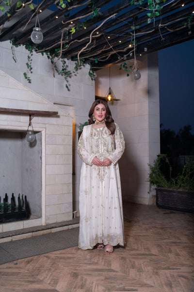 ARWS-06- Cream - Readymade - ARW Chiffon Collection 2025 - Memsaab Online