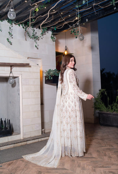 ARWS-06- Cream - Readymade - ARW Chiffon Collection 2025 - Memsaab Online