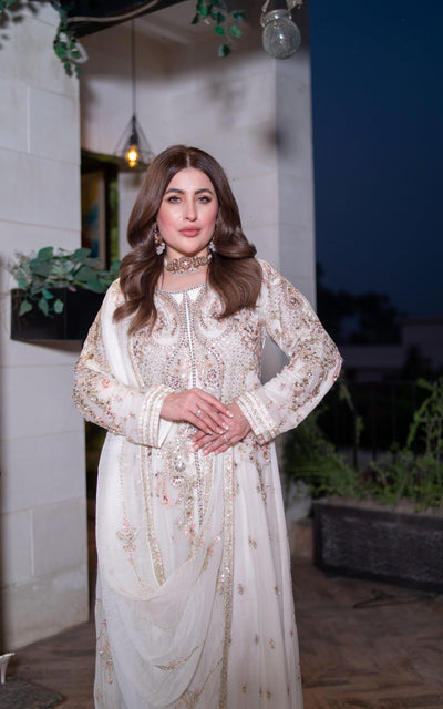 ARWS-06- Cream - Readymade - ARW Chiffon Collection 2025 - Memsaab Online