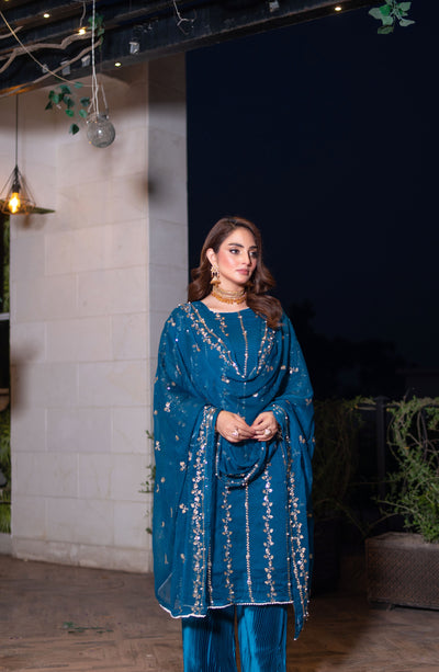 SMR3140 - Readymade - Laraib Chiffon Suit 2025 - Memsaab Online
