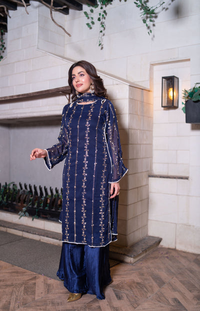 SMR3140 - Readymade - Laraib Chiffon Suit 2025 - Memsaab Online