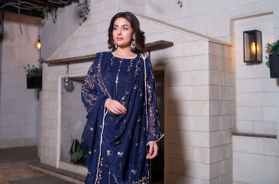 SMR3140 - Readymade - Laraib Chiffon Suit 2025 - Memsaab Online