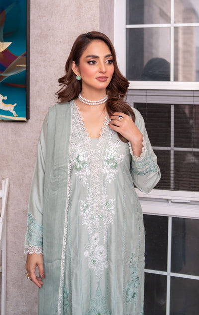 HK314 - Readymade Linen Outfit 2025 - Memsaab Online