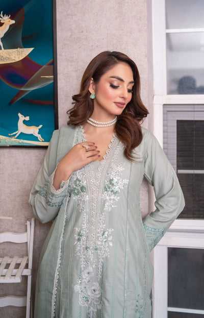 HK314 - Readymade Linen Outfit 2025 - Memsaab Online