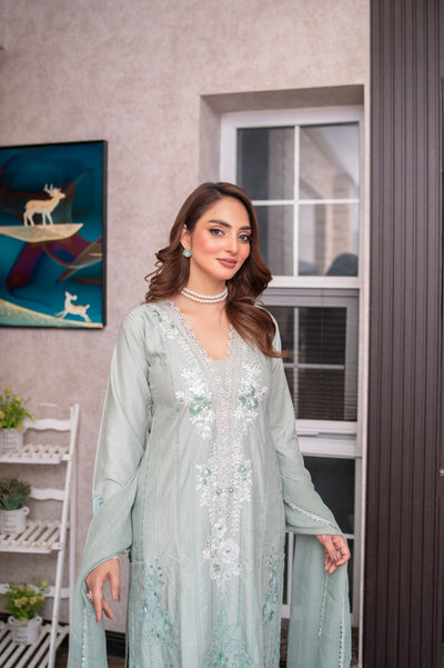 HK314 - Readymade Linen Outfit 2025 - Memsaab Online