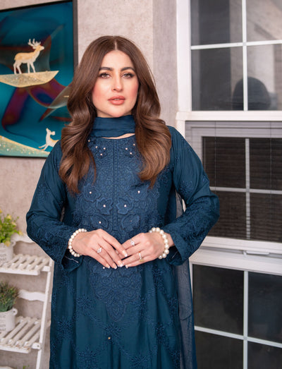 HK313 - Readymade Linen Outfit 2025 - Memsaab Online
