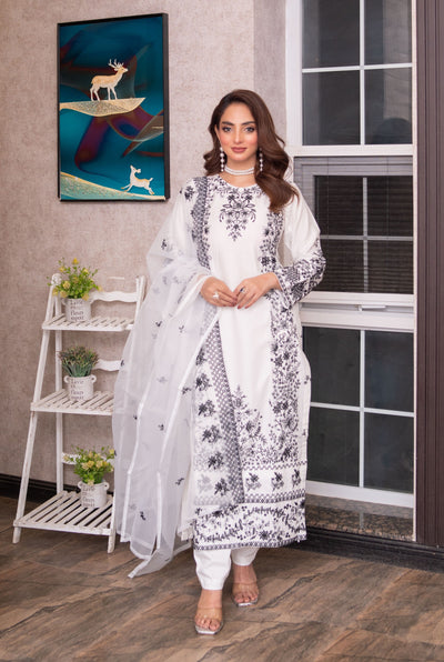 HK311 - Readymade Linen Outfit 2025 - Memsaab Online