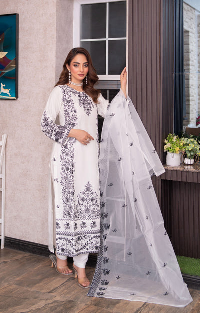 HK311 - Readymade Linen Outfit 2025 - Memsaab Online