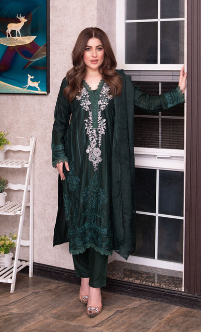 HK314 - Readymade Linen Outfit 2025 - Memsaab Online
