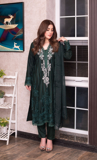 HK314 - Readymade Linen Outfit 2025 - Memsaab Online