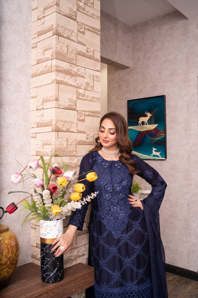 HK313 - Readymade Linen Outfit 2025 - Memsaab Online