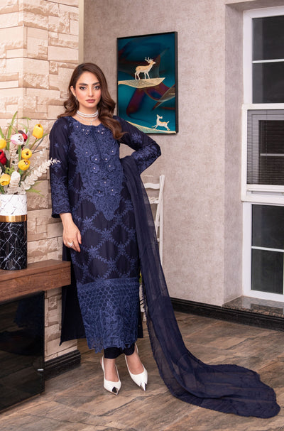 HK313 - Readymade Linen Outfit 2025 - Memsaab Online