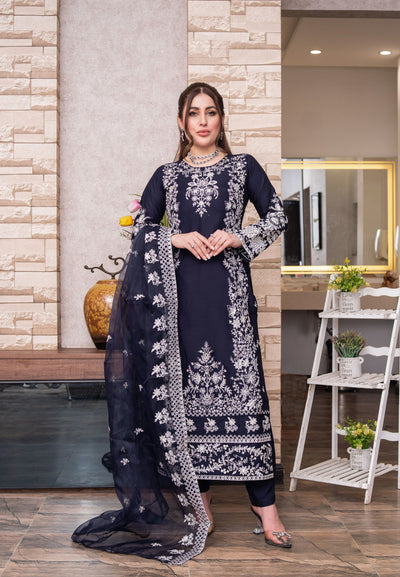 HK311 - Readymade Linen Outfit 2025 - Memsaab Online