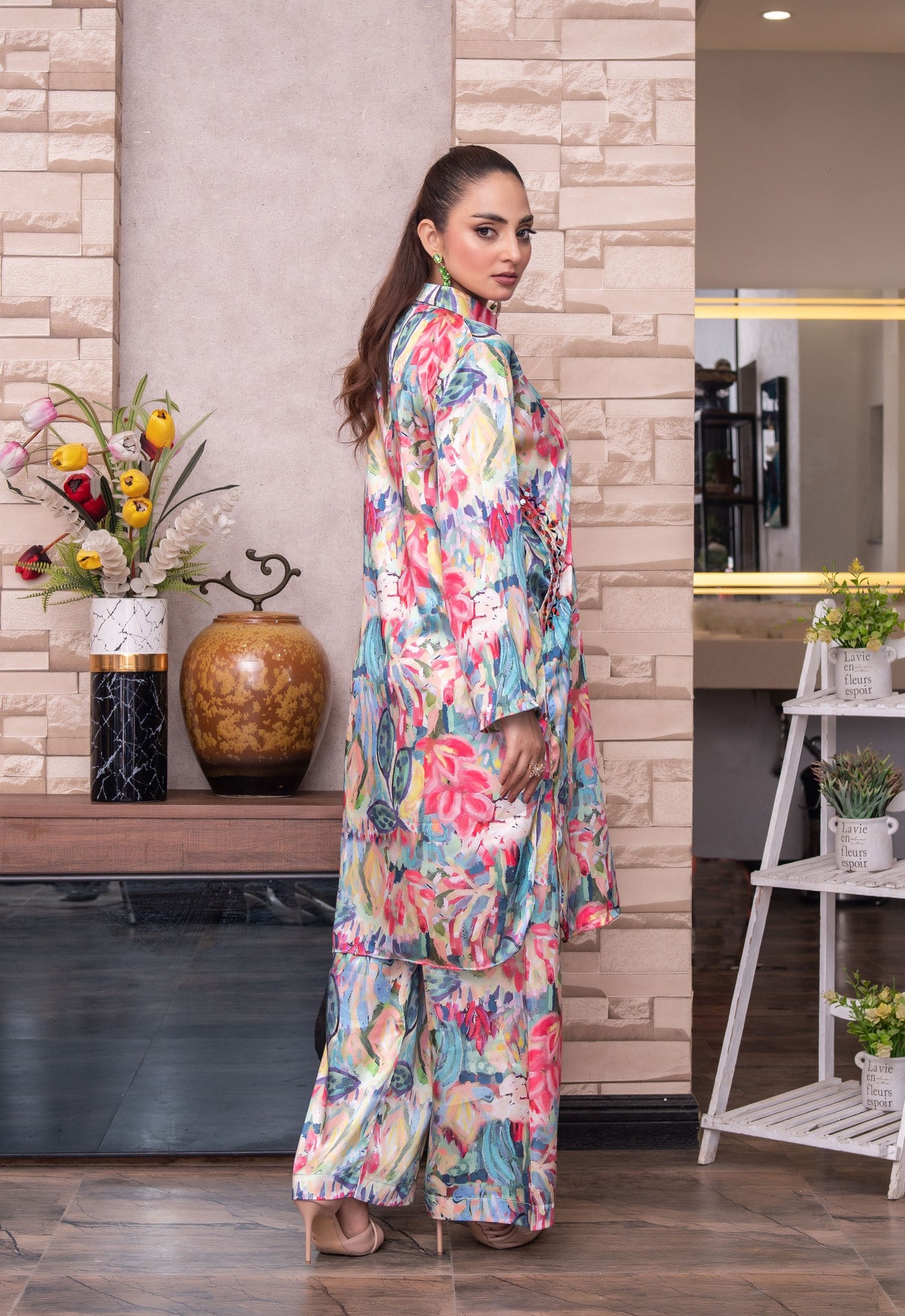 SMR3104 - Readymade Silk 2 Piece Suit - Memsaab Online