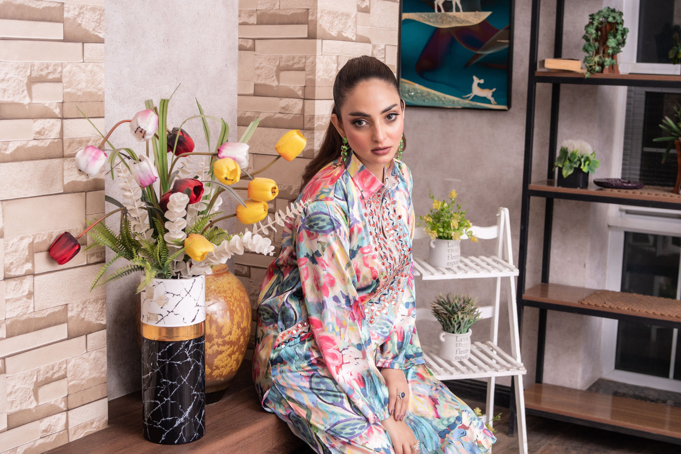 SMR3104 - Readymade Silk 2 Piece Suit - Memsaab Online