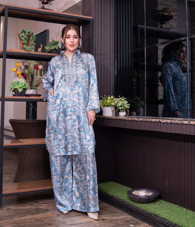 SMR3104 - Readymade Silk 2 Piece Suit - Memsaab Online