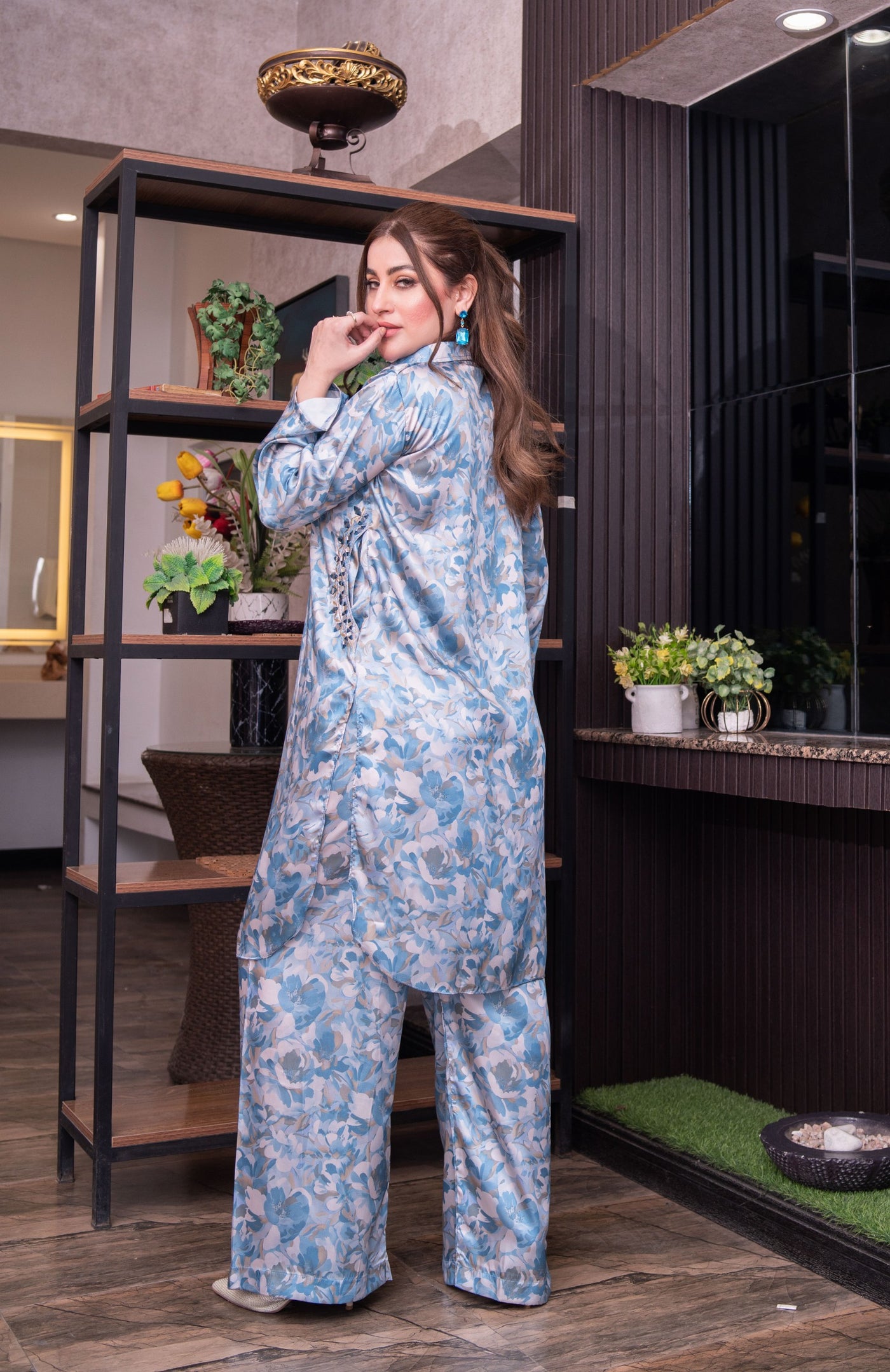 SMR3104 - Readymade Silk 2 Piece Suit - Memsaab Online