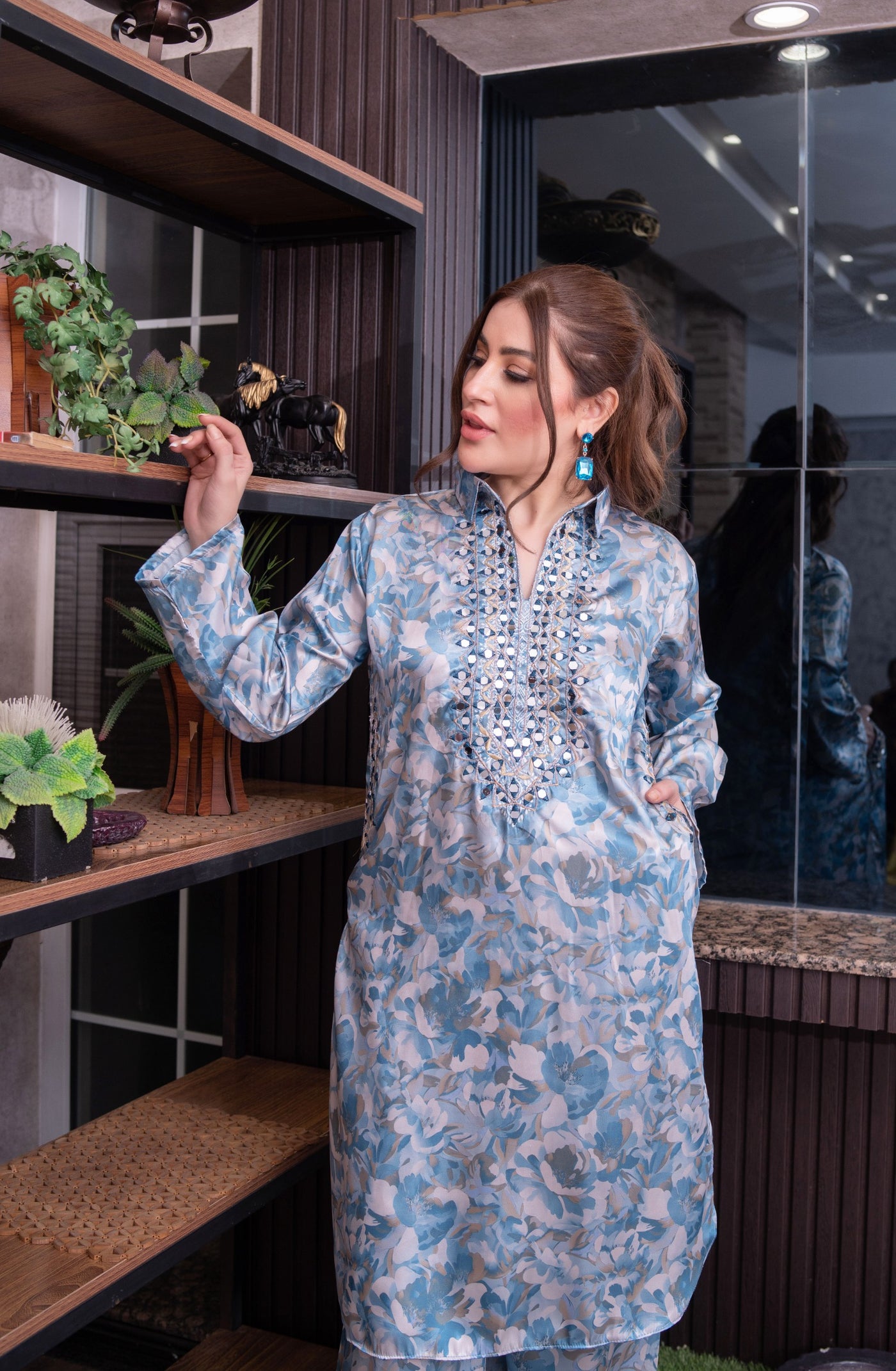 SMR3104 - Readymade Silk 2 Piece Suit - Memsaab Online