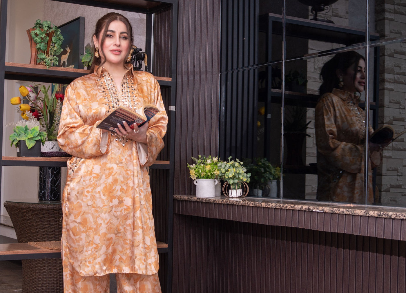 SMR3104 - Readymade Silk 2 Piece Suit - Memsaab Online