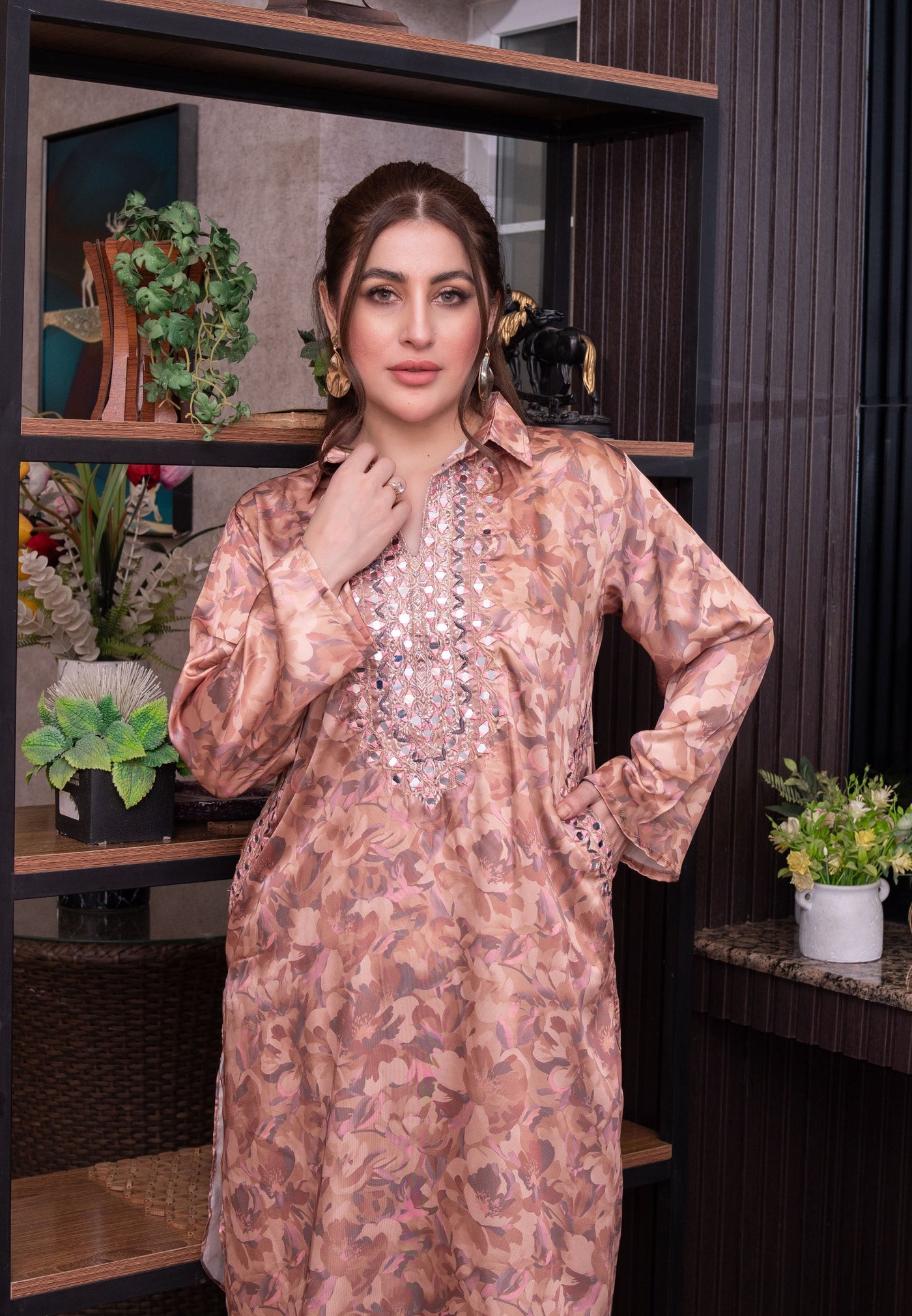 SMR3104 - Readymade Silk 2 Piece Suit - Memsaab Online