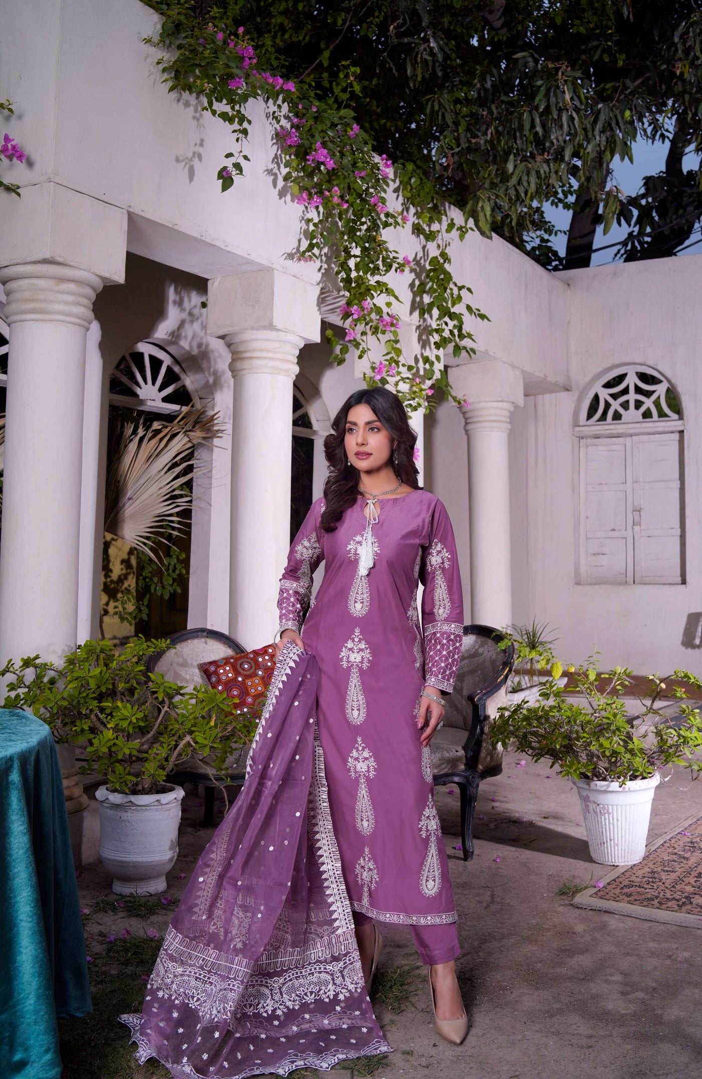 HK299 - Pink - Readymade - Mummy n Me Linen Outfit 2025 - Memsaab Online