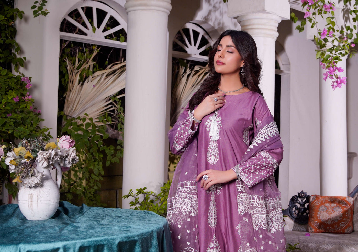 HK299 - Pink - Readymade - Mummy n Me Linen Outfit 2025 - Memsaab Online