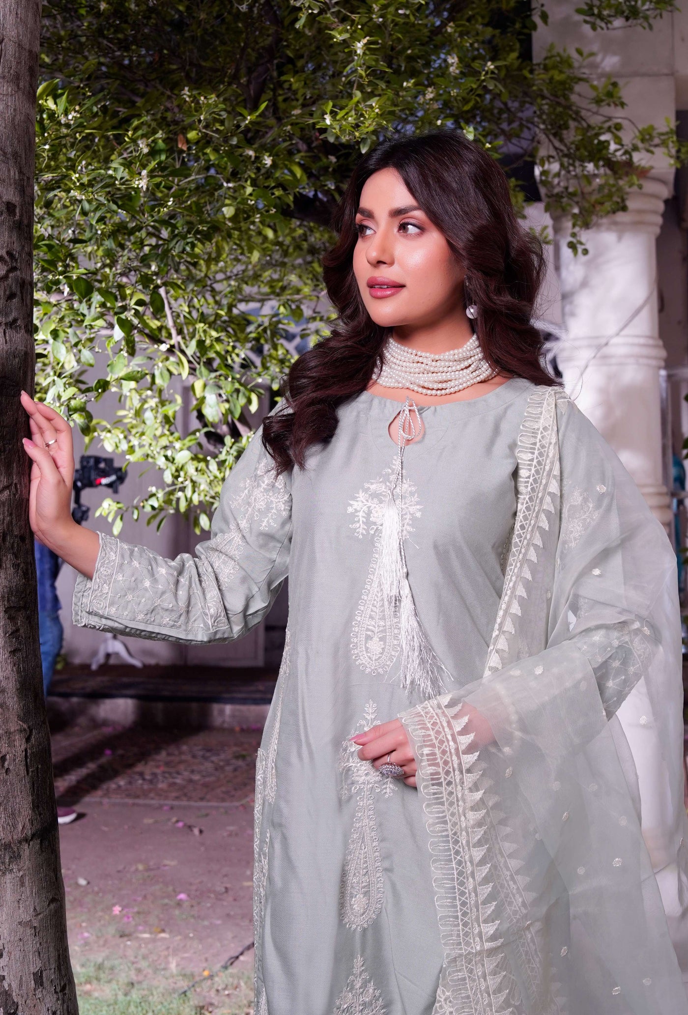 HK299 - Green - Readymade - Mummy n Me Linen Outfit 2025 - Memsaab Online