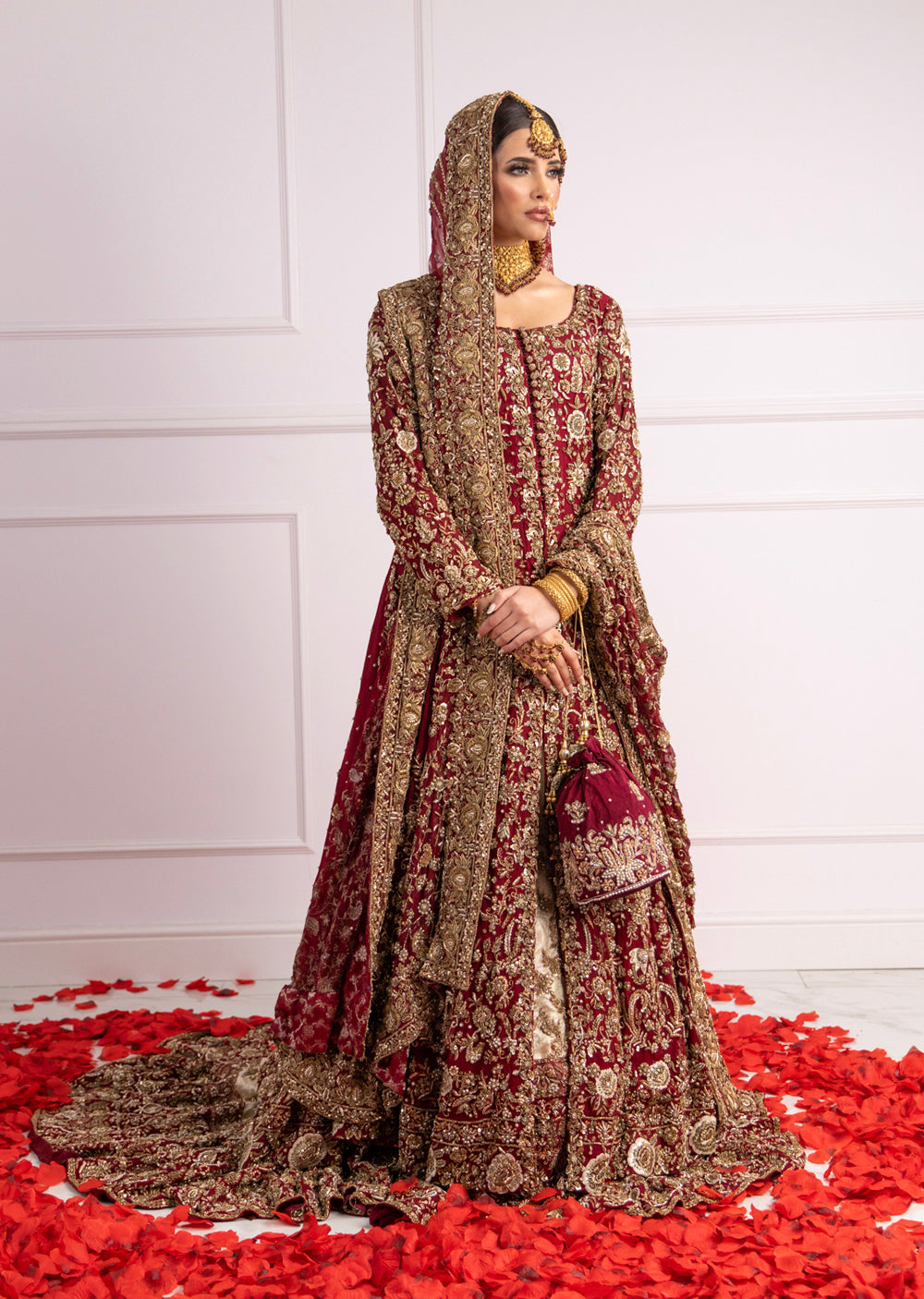 SRB2422 Muntaha - Bridal Farshi Lengha - Memsaab Online