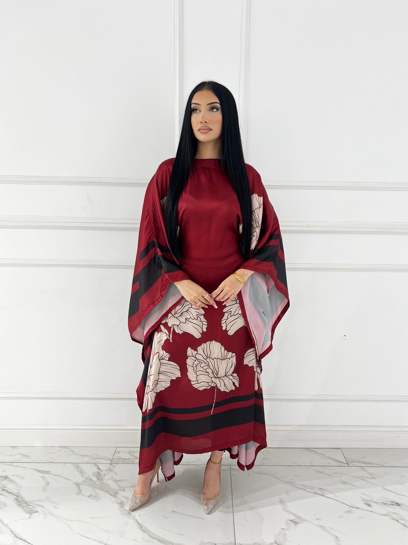 RBY-124-Readymade - Silk Kaftan 2025 - Memsaab Online