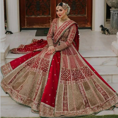 HUSSAIN03- Unstitched organza Inspired Outfit - Memsaab Online
