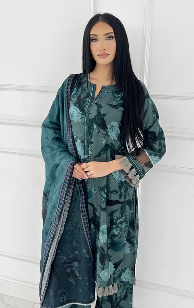 BUT-133- Readymade linen Printed suit 2025 - Memsaab Online