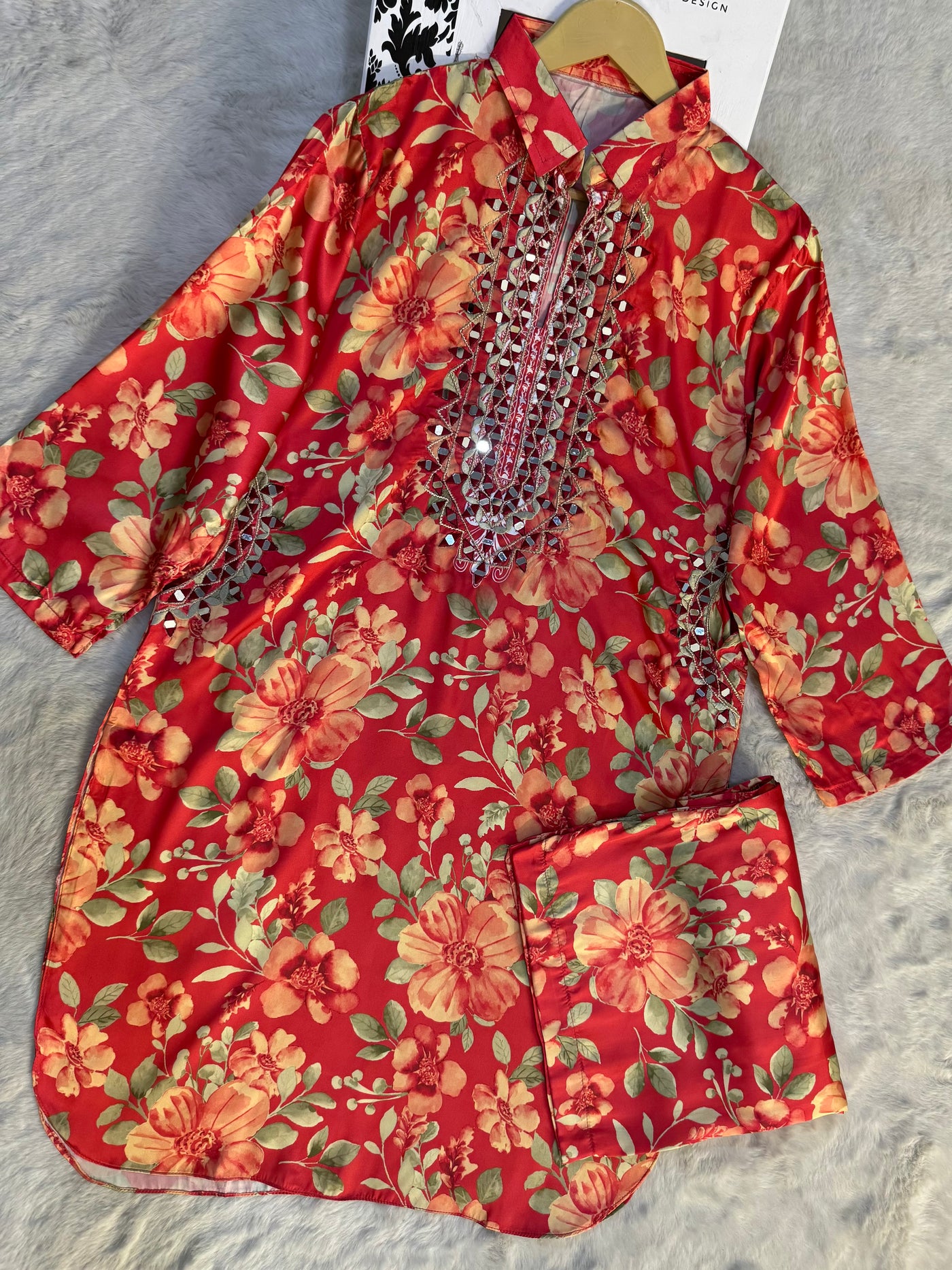 SMR3204- Readymade Silk 2 Piece Suit - Memsaab Online