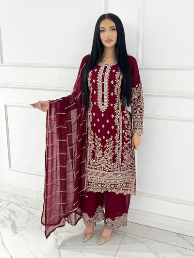 Shaz1903 - Readymade Chiffon Suit - Memsaab Online