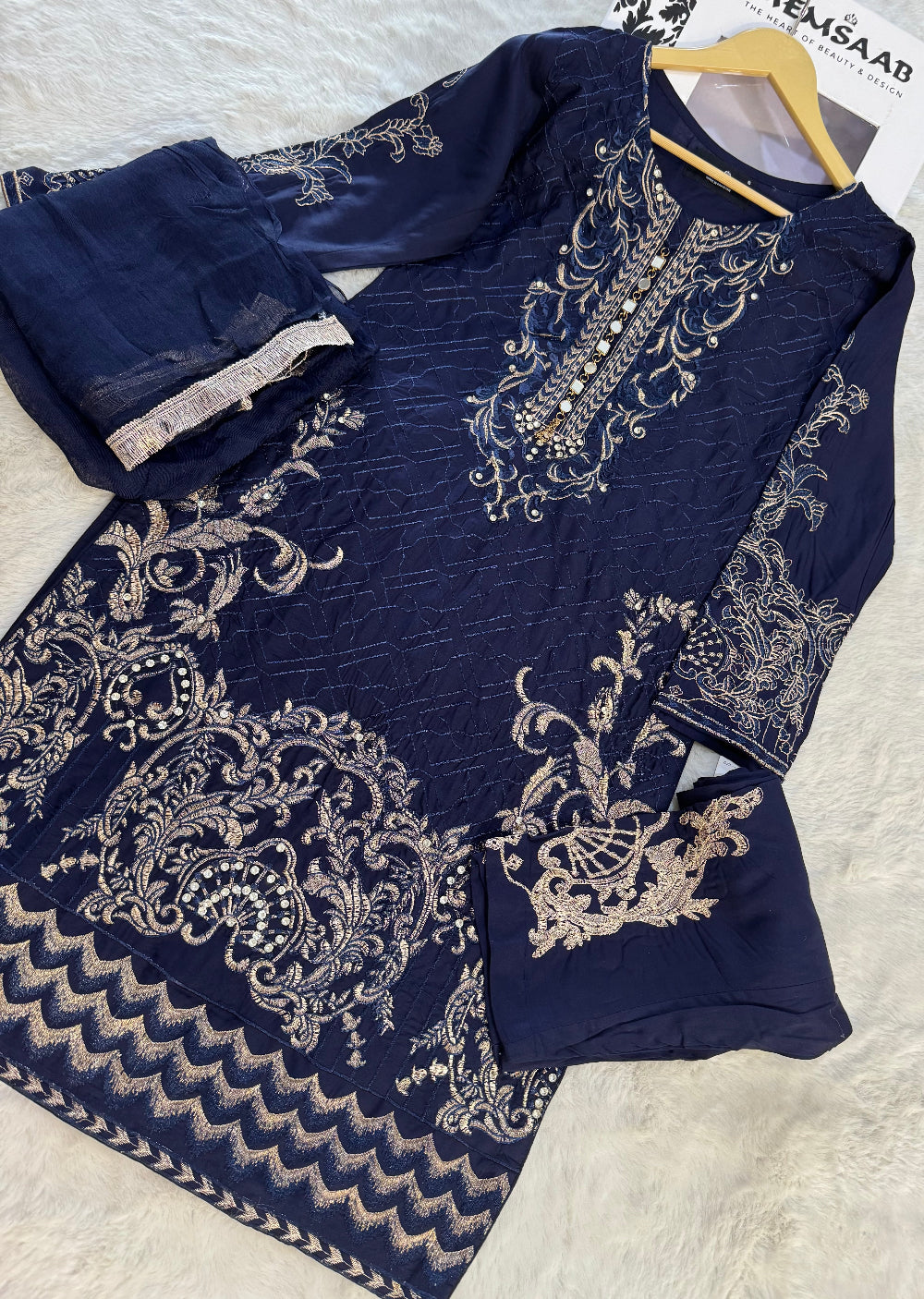 HK102 - Readymade Linen outfit - Memsaab Online
