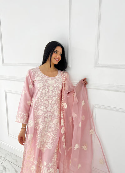 HK300 Readymade - Mother & Daughter Linen Outfit 2025 - Memsaab Online