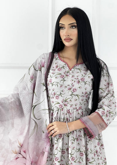 BUT-125- Readymade linen Printed suit 2025 - Memsaab Online