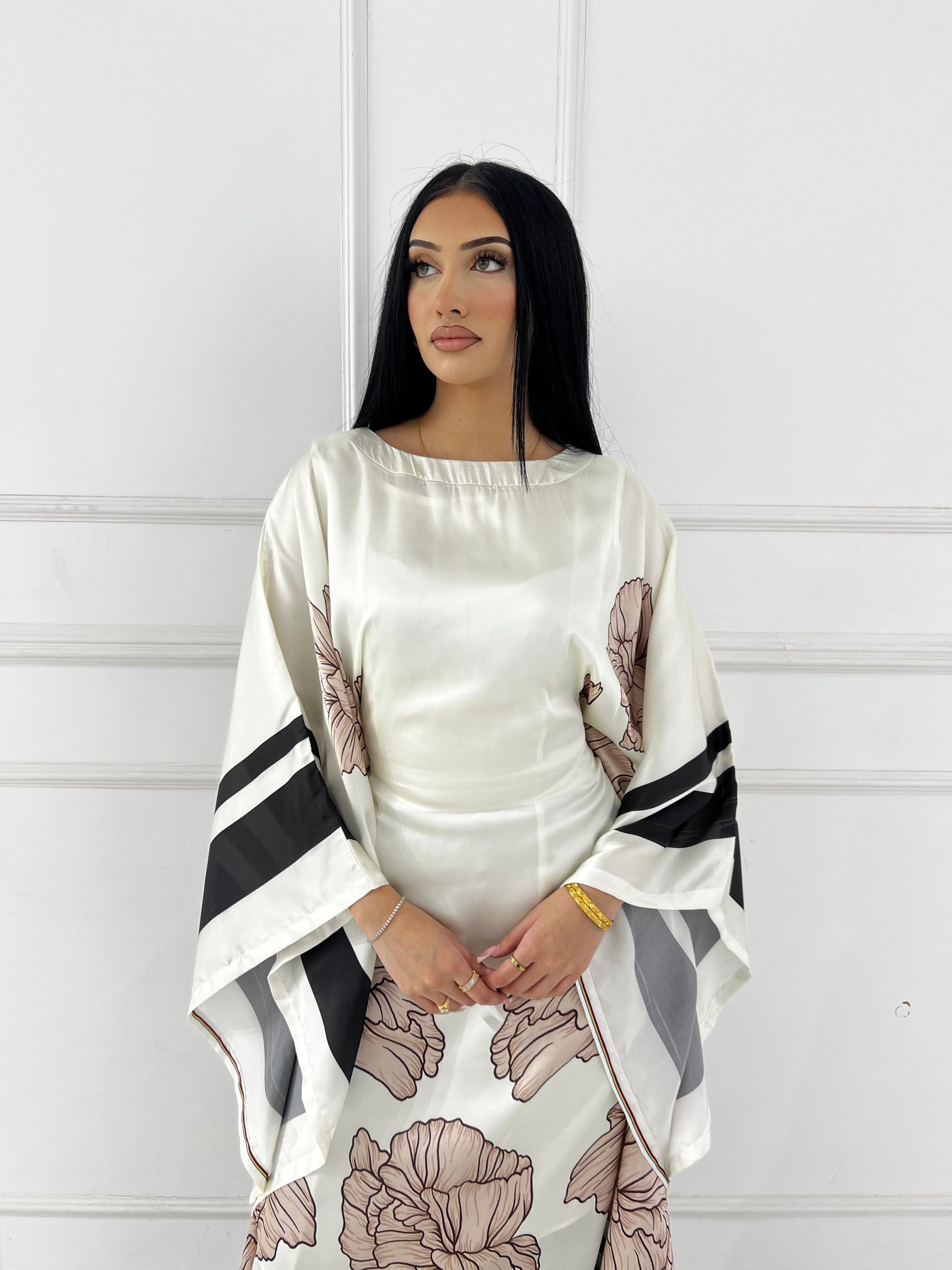 RBY-124-Readymade - Silk Kaftan 2025 - Memsaab Online