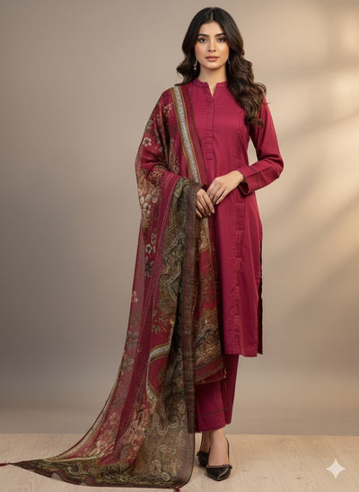 MSBMT-38 -Gulnoor- Readymade Outfit - 3 Piece Suit 2025 - Memsaab Online