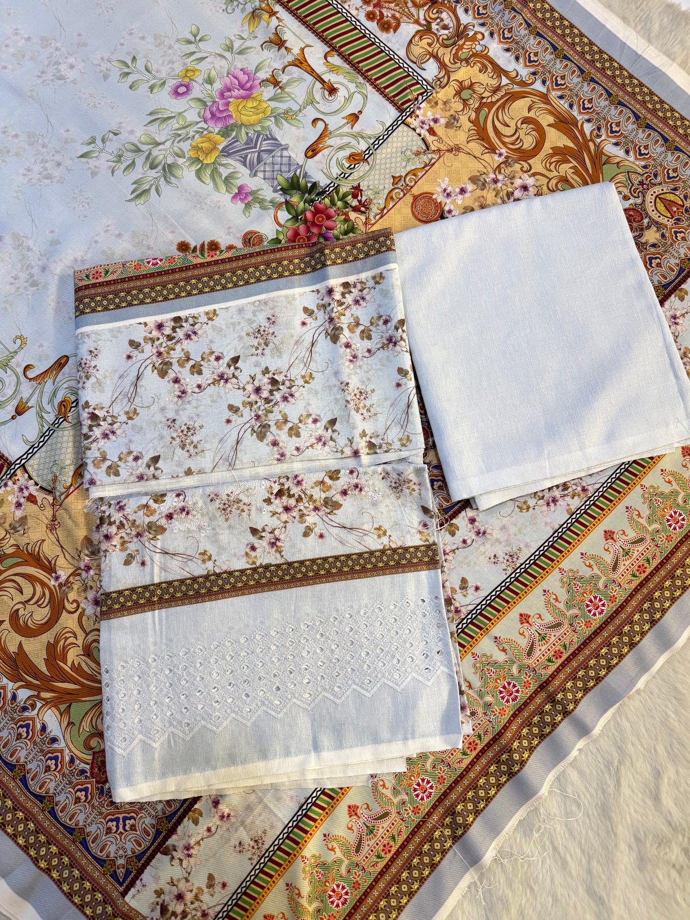 Chehra - Unstitched Winter Suit by ABC - Memsaab Online