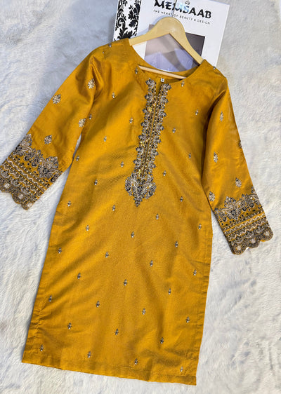 SN45 - Readymade - 1 Piece Khadi Net Kurti - Memsaab Online