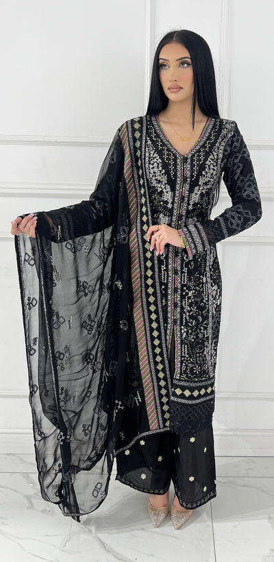 PS1788 Readymade Mint Chiffon Suit - Memsaab Online