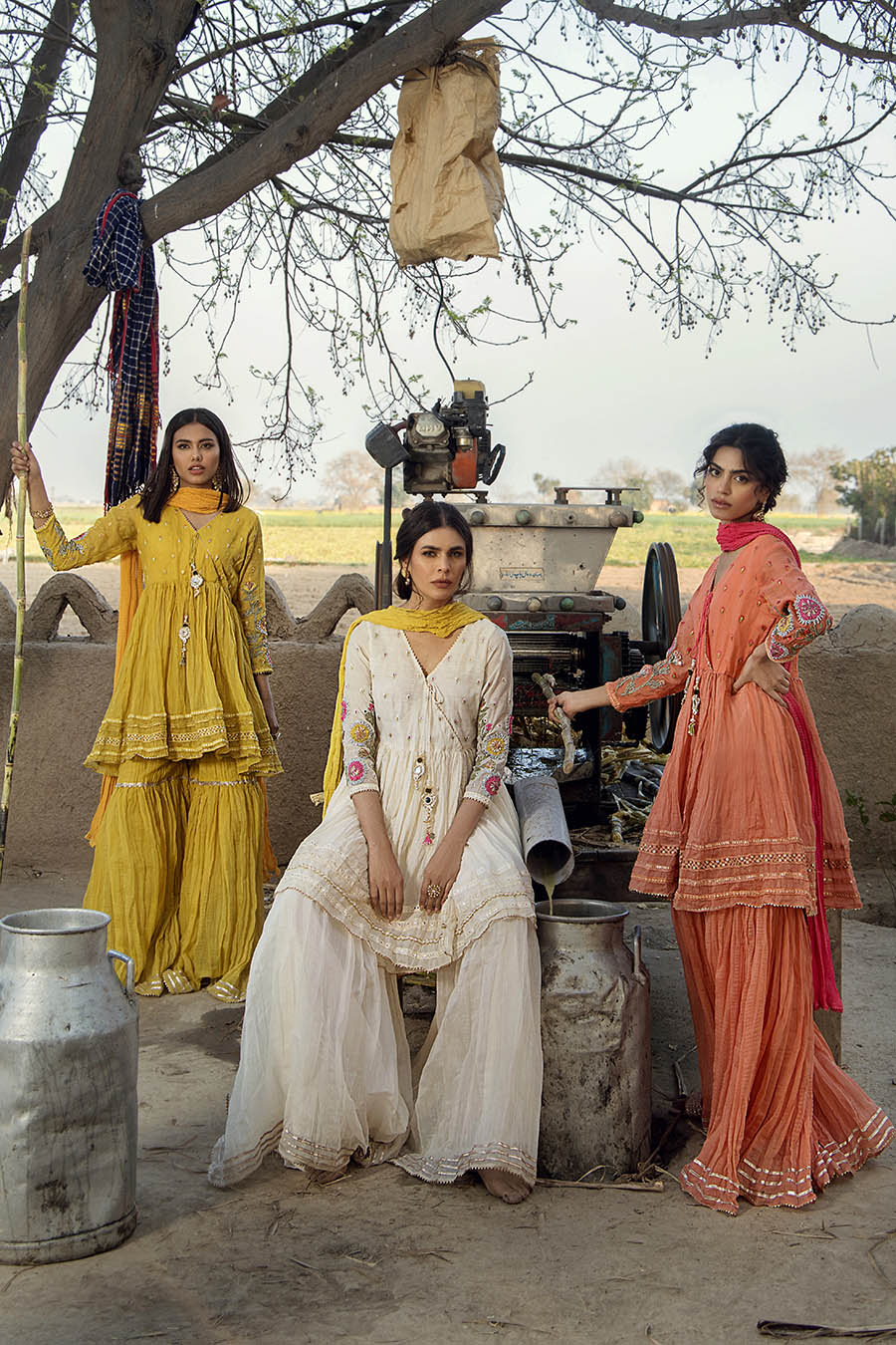 F-172 - Ready made Paper Cotton Khuda Ameer Outfit - Memsaab Online