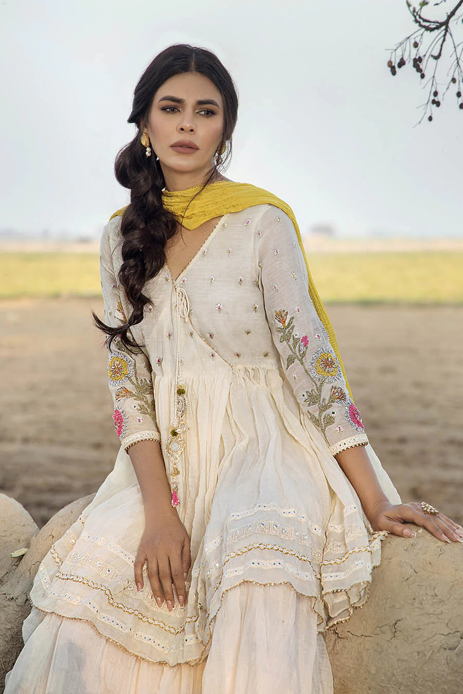 F-172 - Ready made Paper Cotton Khuda Ameer Outfit - Memsaab Online
