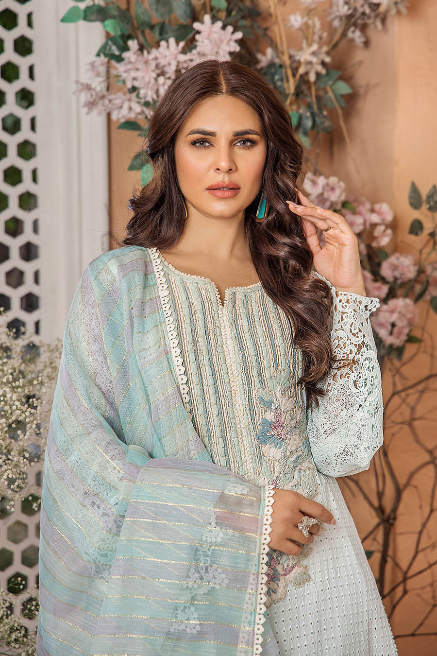 F-174 - Readyade Cotton Chiken Khuda Ameer Outfit - Memsaab Online