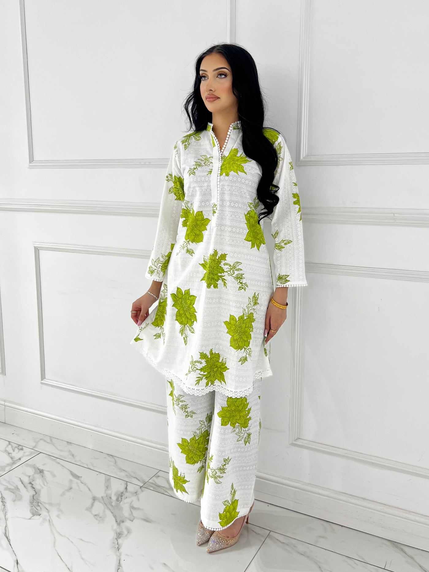 RBY-102 - RABIYA - Cotton 2 Piecce Co-ord Farshi - Memsaab Online