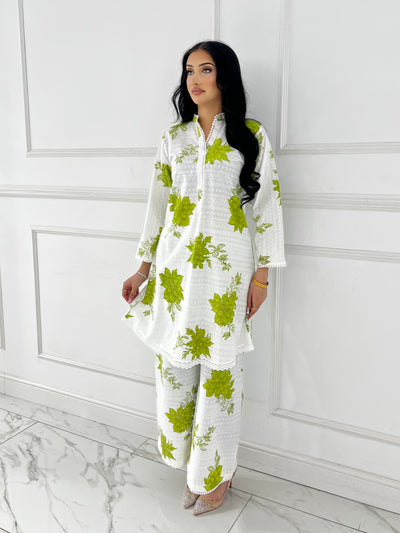 RBY-102 - RABIYA - Cotton 2 Piecce Co-ord Farshi - Memsaab Online