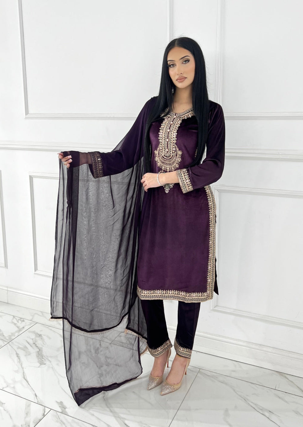 BPH-204 - Readymade Velvet Suit - Memsaab Online