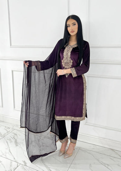 BPH-204 - Readymade Velvet Suit - Memsaab Online